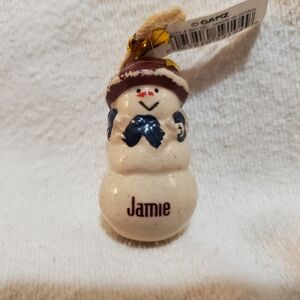Gang Personalized "Jamie" Snowman Christmas Ornament